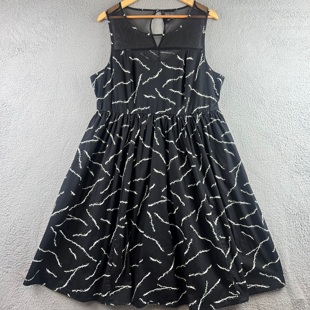 Universal Studios Monsters Bride of Frankenstein Stitch Dress Black Plus Size 1